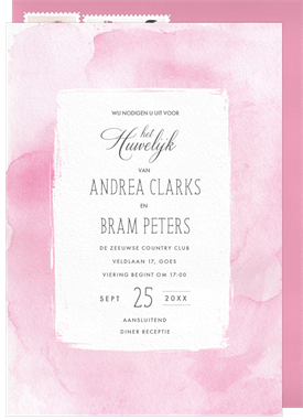 'Watercolor Wash' Wedding Invitation