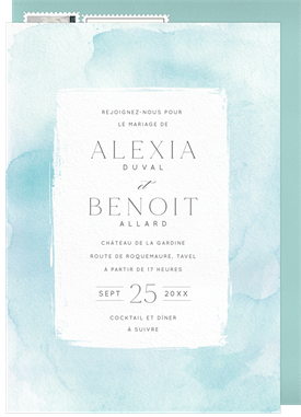 'Watercolor Wash' Wedding Invitation