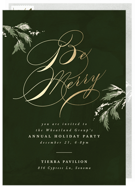 'Be Merry' Business Holiday Party Invitation