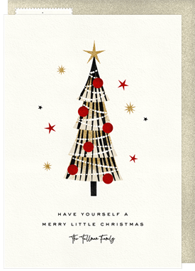 'Mod Evergreen' Holiday Greetings Card