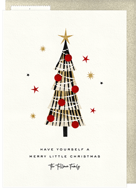 'Mod Evergreen' Christmas Greetings Card