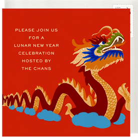 'Horned Dragon' Chinese New Year Invitation