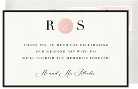 'Sophisticate' Wedding Thank You Note