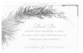 'Shimmering Boughs' Wedding Thank You Note