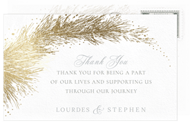 'Shimmering Boughs' Wedding Thank You Note
