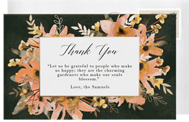 'Wildflowers' Wedding Thank You Note