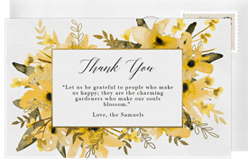 'Wildflowers' Wedding Thank You Note
