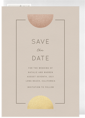 'Mixed Metals' Wedding Save the Date