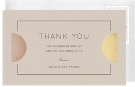 'Mixed Metals' Wedding Thank You Note