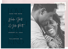 'Love Is Patient' Wedding Save the Date