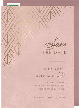 'Geo Foil' Wedding Save the Date