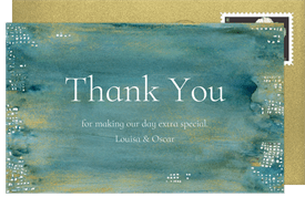 'Oceanside' Wedding Thank You Note