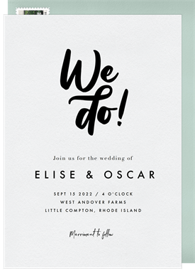 'We Do Whimsy' Wedding Invitation