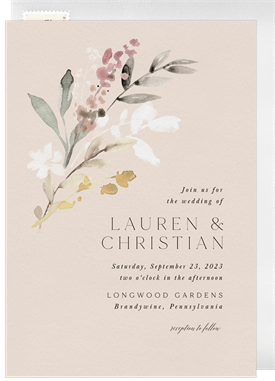 'Lovely Wildflowers' Wedding Invitation
