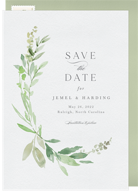'Floral Ring' Wedding Save the Date
