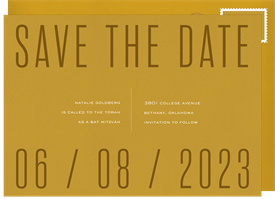 'Big Details' Bat Mitzvah Save the Date
