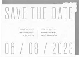 'Big Details' Wedding Save the Date