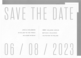 'Big Details' Bar Mitzvah Save the Date
