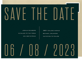 'Big Details' Bar Mitzvah Save the Date