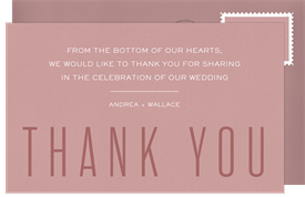 'Big Details' Wedding Thank You Note