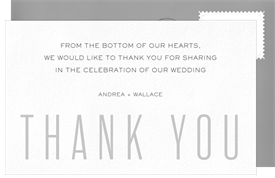 'Big Details' Wedding Thank You Note