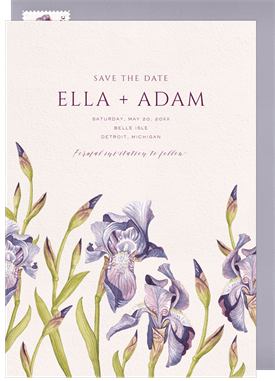 'Iris Garden' Wedding Save the Date