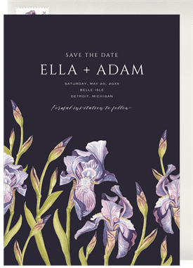 'Iris Garden' Wedding Save the Date