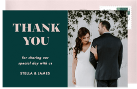 'From This Day Forward' Wedding Thank You Note