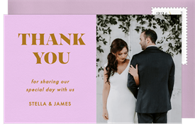 'From This Day Forward' Wedding Thank You Note
