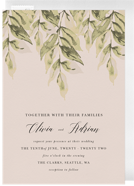 'Leafy Details' Wedding Invitation