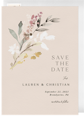 'Lovely Wildflowers' Wedding Save the Date