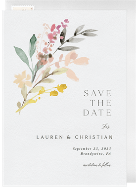 'Lovely Wildflowers' Wedding Save the Date