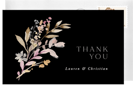 'Lovely Wildflowers' Wedding Thank You Note