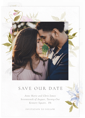 'Botanical Love' Wedding Save the Date