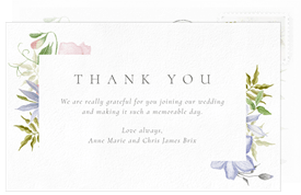 'Botanical Love' Wedding Thank You Note
