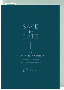 'Stacked Type' Wedding Save the Date