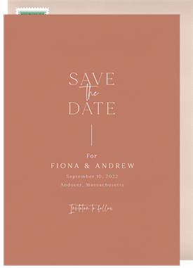 'Stacked Type' Wedding Save the Date