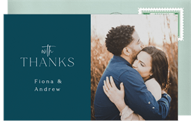 'Stacked Type' Wedding Thank You Note