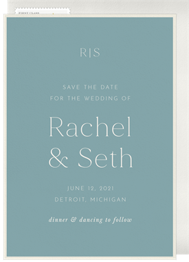 'Simplicity' Wedding Save the Date