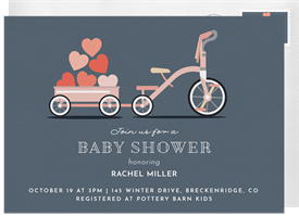 'Little Wagon' Baby Shower Invitation