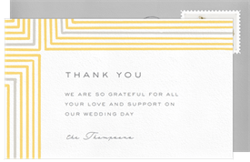 'Linear Pattern' Wedding Thank You Note