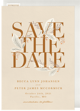 'As We Wed' Wedding Save the Date