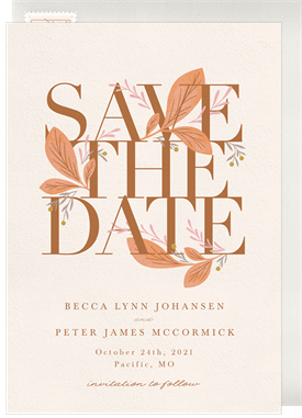'As We Wed' Wedding Save the Date