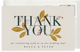 'As We Wed' Wedding Thank You Note