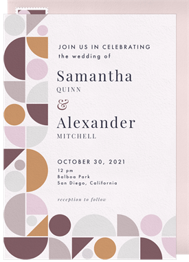 'Contemporary Geometric' Wedding Invitation