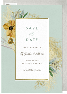 'Dried Florals' Wedding Save the Date