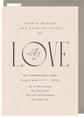 'Wildly In Love' Wedding Invitation