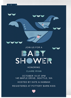 'Whale of a Time' Baby Shower Invitation