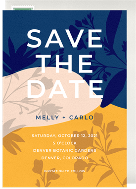 'Botanical Silhouette' Wedding Save the Date