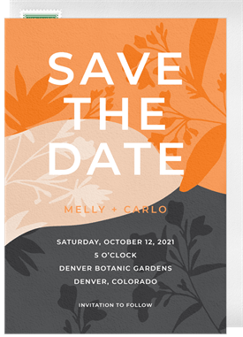 'Botanical Silhouette' Wedding Save the Date